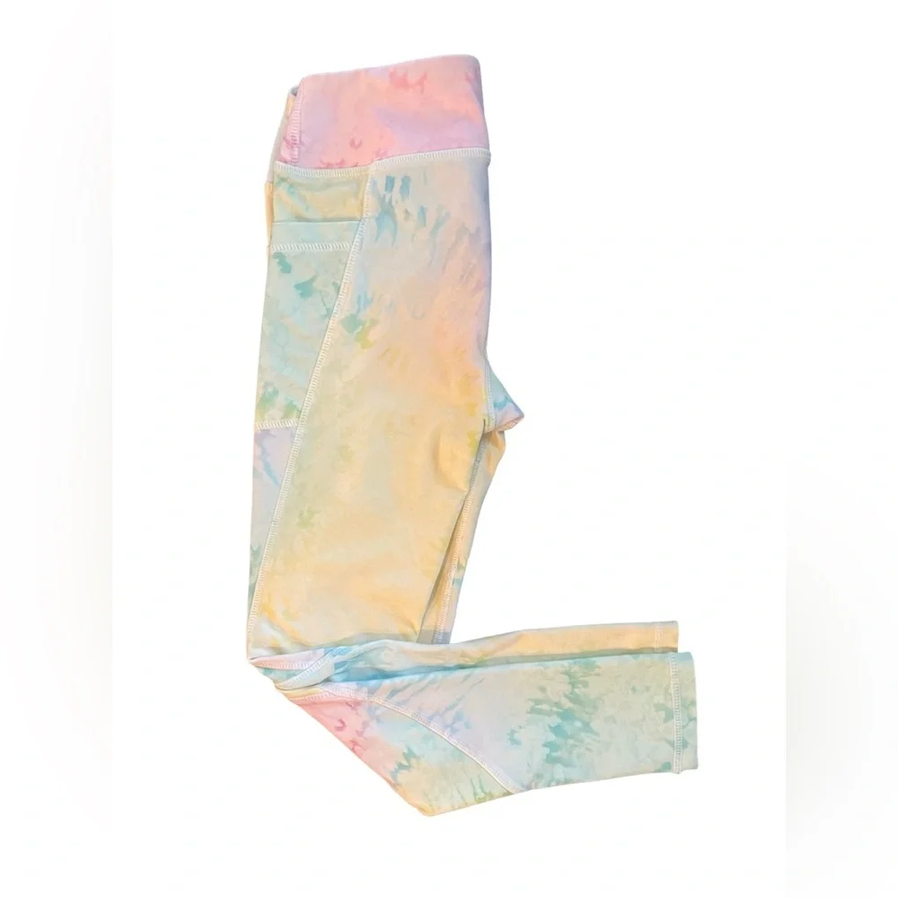 Girls Tye Dye Athletic Leggings, Size Youth Medium, Scorpio Sol